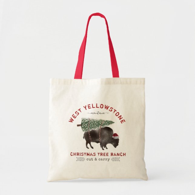 Bolso De Tela West Yellowstone Montana Christmas Tree Ranking (Frente)