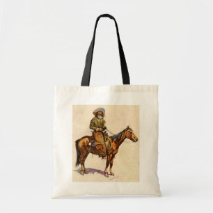 Bolso De Tela Western Antiguo, Un Vaquero de Arizona por Remingt