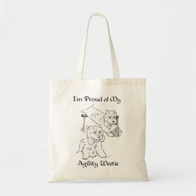 Bolso De Tela Westie de Agilidad (Frente)
