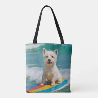 Bolso De Tela Westie Surfing Beach Bag Tote Bag