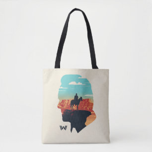 Bolso De Tela Westworld Dr. Ford Silhouette de Man in Black