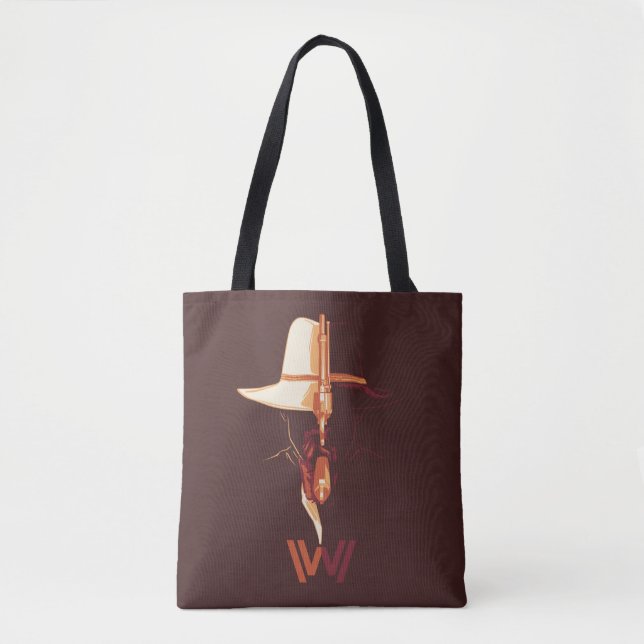 Bolso De Tela Westworld | Gráfico dividido de Gorra negro Gorra  (Anverso)