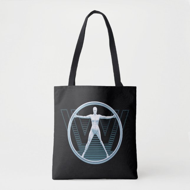 Bolso De Tela Westworld | Logotipo Vitruvian Android (Anverso)