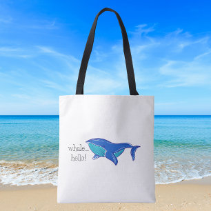 Bolso De Tela Whale Hello Tote Bag