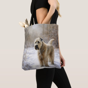 Bolso De Tela Wheaten Terrier Deja que nieve Navidad