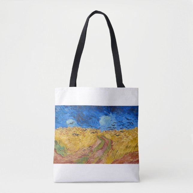 Bolso De Tela Wheatfield con cuervos por Vincent van Gogh (Anverso)