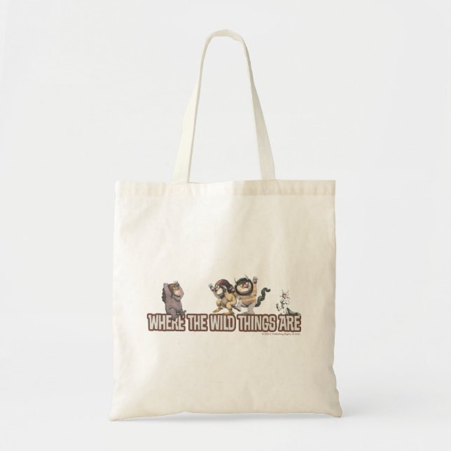 Bolso De Tela Where the Wild Things Are Characters on Logo (Frente)