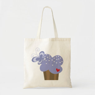 Bolso De Tela Whimsical Cupcakes Tree Butterflies Dulce Cumpleañ