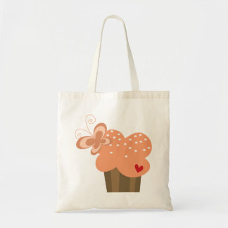 Bolso De Tela Whimsical Cupcakes Tree Butterflies Dulce Cumpleañ