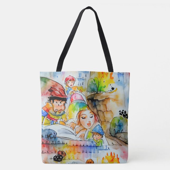 Bolso De Tela Whimsical Fairy Tale Ilustracion (Anverso)