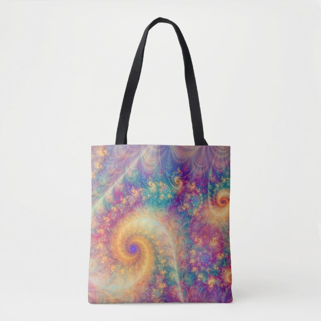 Bolso De Tela Whimsical Fantasy Abstract Fractal Vortex Art (Anverso)