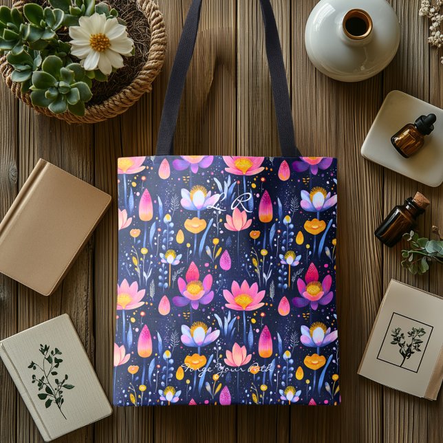 Bolso De Tela Whimsical Floral Wellness Tote Bag (Subido por el creador)