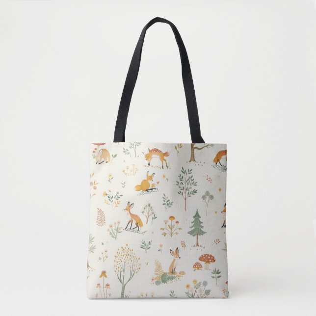 Bolso De Tela "Whimsical Fox Tote Bag" (Anverso)