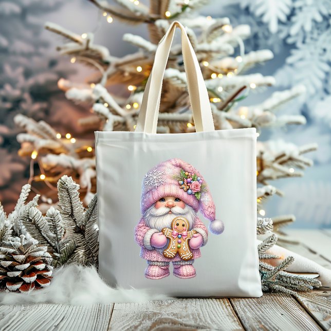 Bolso De Tela Whimsical Gingerbread Christmas Gnome (Subido por el creador)
