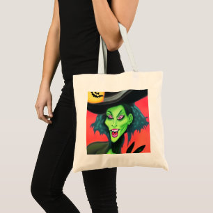 Bolso De Tela Whimsical Halloween Witch