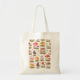 Bolso De Tela Whimsical Mushroom Pattern – Vintage Botanical 