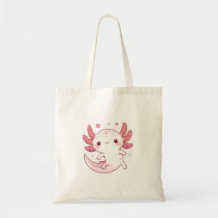 Bolso De Tela Whimsical Pastel Axolotl - Kawaii Arte Cute