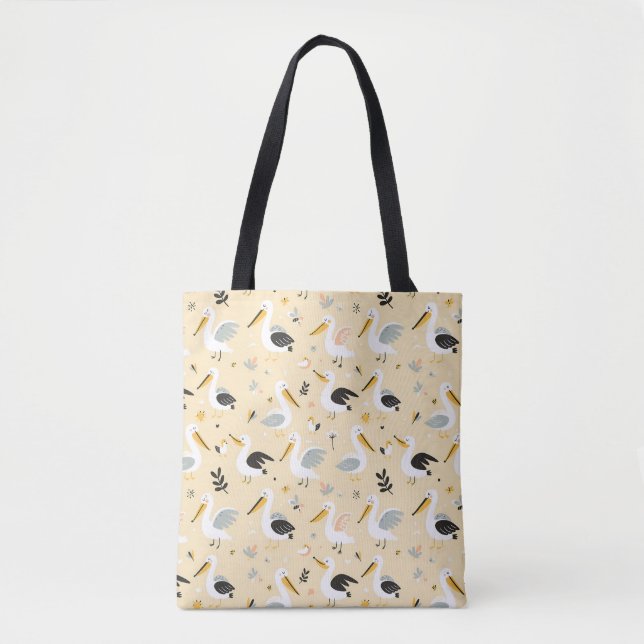 Bolso De Tela Whimsical Pelican Paradise (Anverso)