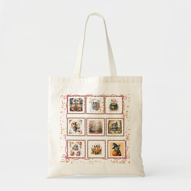 Bolso De Tela Whimsical Retro Halloween Aesthetic, Halloween, (Frente)