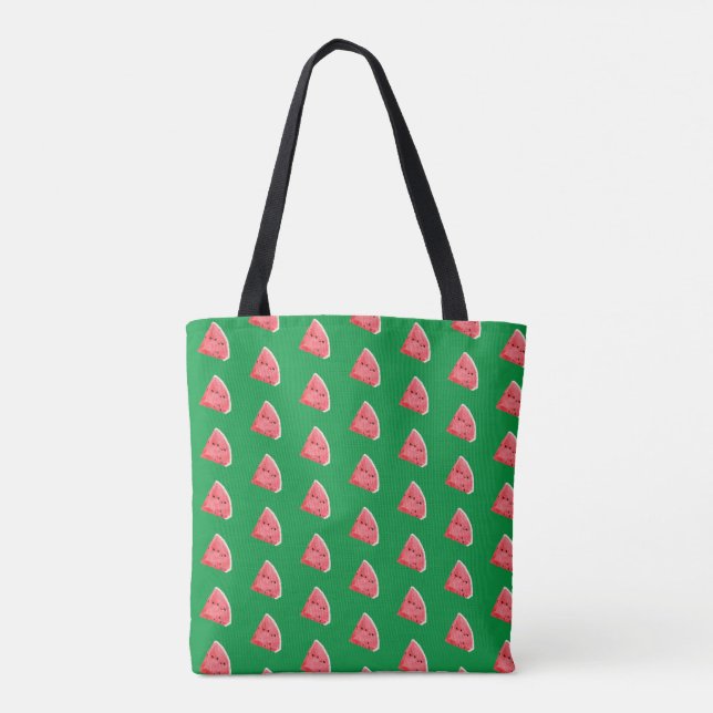 Bolso De Tela Whimsical Watermelon Slices   (Reverso)