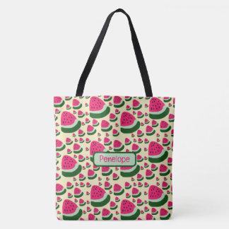 Bolso De Tela Whimsical Watermelons Cute Summer Fruit Pattern 