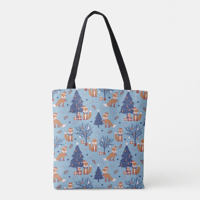 Bolso De Tela Whimsical Winter Fox Tote Bag - Festividad (Reverso)