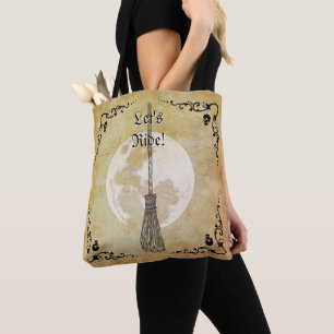 Bolso De Tela Whimsical Witchen Full Moon