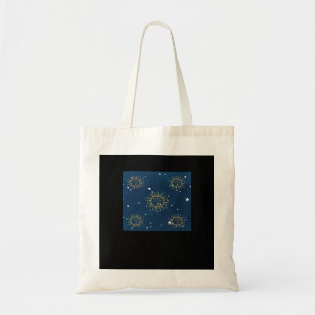 Bolso De Tela Whimsigoth Night Sky Sun Moon Witchen Classic Desi (Frente)