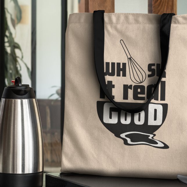 Bolso De Tela Whisk it Real Good Funny Cooking Gift (Shop today and carry your love for cooking with pride!)