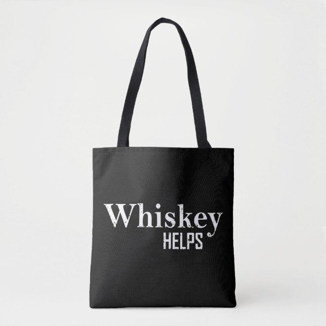 Bolso De Tela Whiskey ayuda a tomar bebidas alcohólicas graciosa (Anverso)