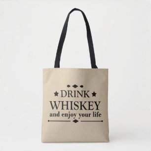 Bolso De Tela Whiskey cita graciosos dichos de alcohol