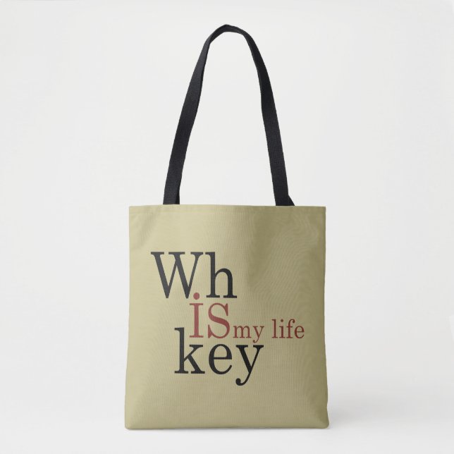 Bolso De Tela Whiskey cita graciosos dichos de alcohol (Anverso)