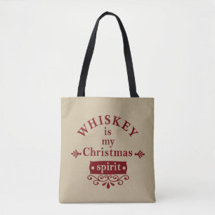 Bolso De Tela Whiskey es mi espíritu navidad