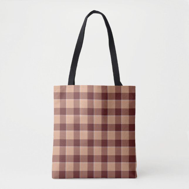 Bolso De Tela Whisky and Livid Brown Plaid (Anverso)