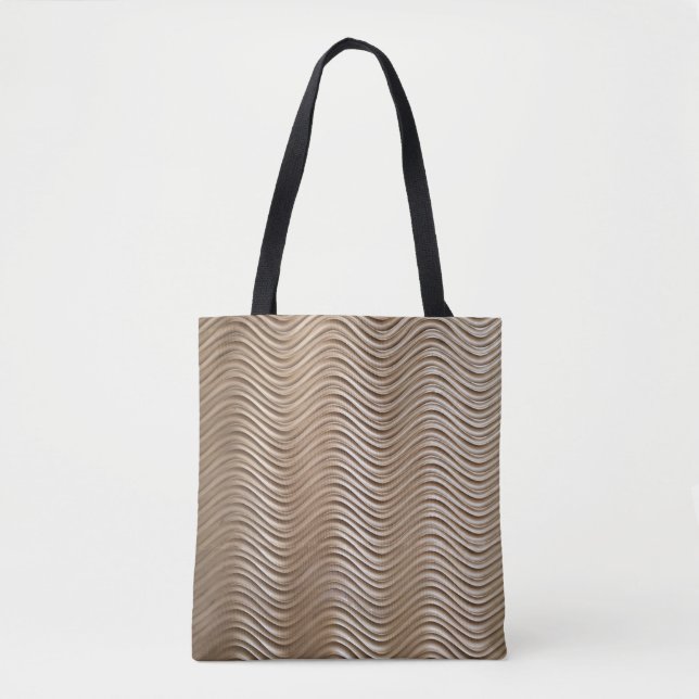 Bolso De Tela White and gray striped textile (Anverso)