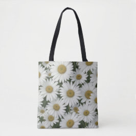 Bolso De Tela White Daisies