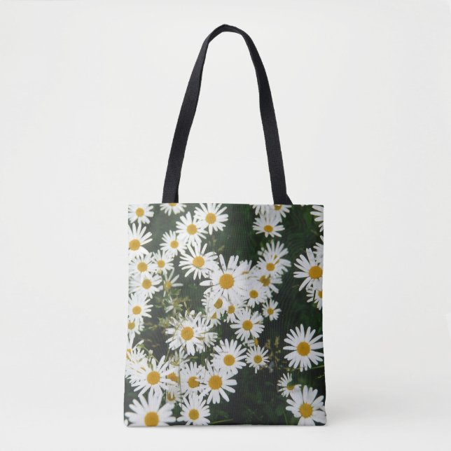 Bolso De Tela White Oxeye Daisy, Moon Daisy Meadow (Anverso)