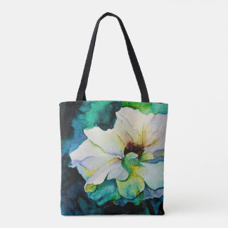 Bolso De Tela White Rose Totebag