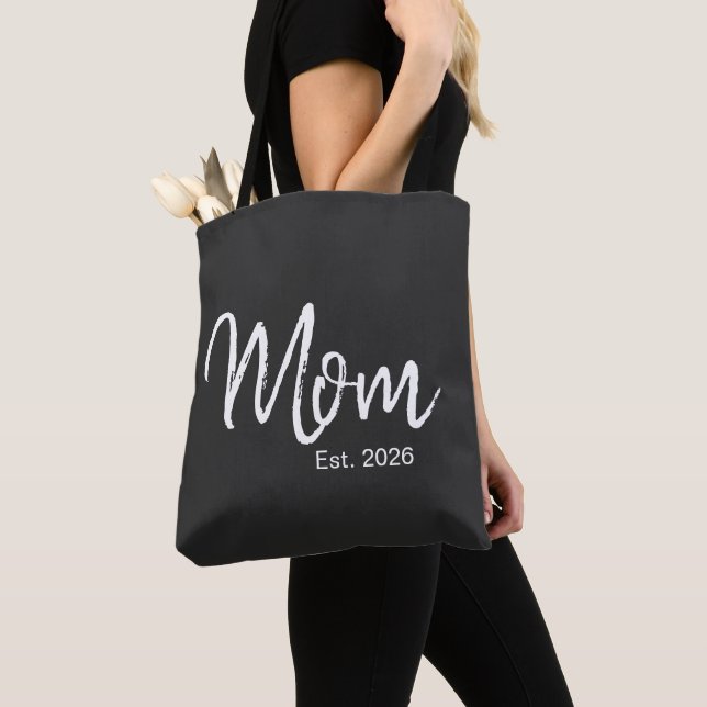 Bolso De Tela White Script Established Mom (Detalle)