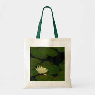 Bolso De Tela White Waterlily I Fotografía Floral Pacífica