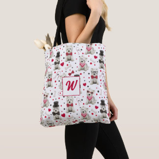 Bolso De Tela White Westie with Accessories Monogram