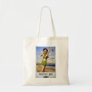 Bolso De Tela Whitley Bay, Poster de Viajes Vintage
