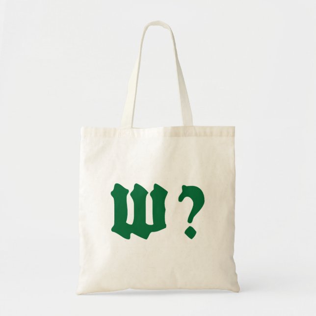 Bolso De Tela why where when who (Frente)