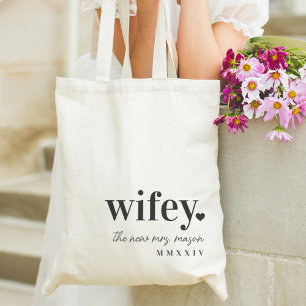 Bolso De Tela WIFEY   Nueva Sra. personalizada
