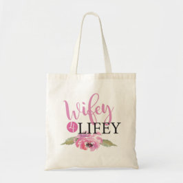 Bolso De Tela Wifey rosa 4 pieza de regalo de bolsita de té flor