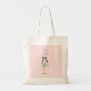 Bolso De Tela Wild at Heart Custom Name Pink Bridesmaid