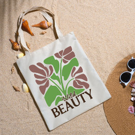 Bolso De Tela Wild Beauty Brown Floral Boho Elegant Grocery