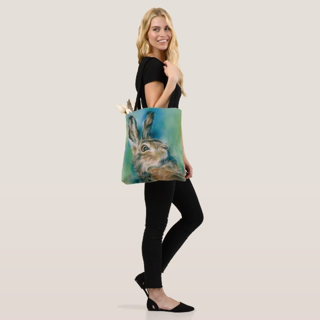 Bolso De Tela Wild Hare Exuberance Pastel Art (Puesto)