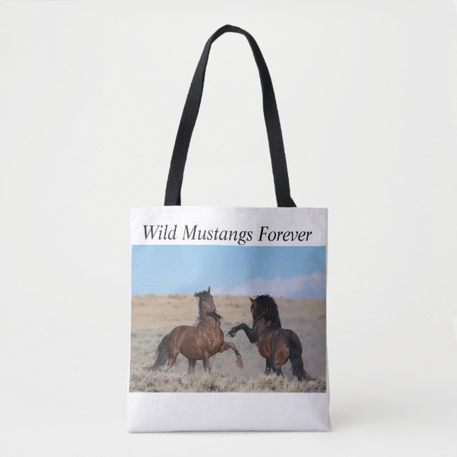 Bolso De Tela Wild Mustangs Forever (Anverso)