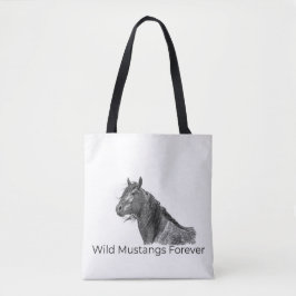 Bolso De Tela Wild Mustangs Forever Tote Bag